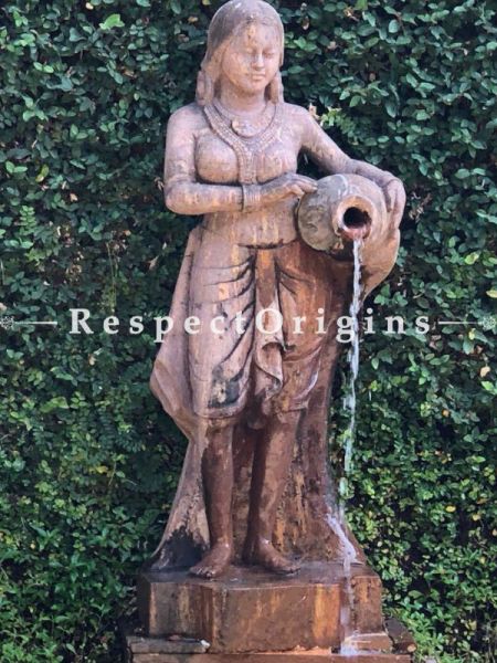 Buy The Water Lady Series Stone indoor or Outdoor Fabulous Pink Stone Statue Fountains; 6 feet At RespectOriigns.com
