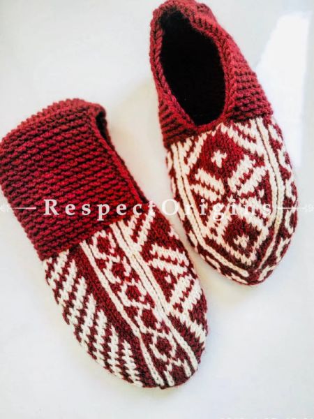 Women Hand Knitted Slipper Socks