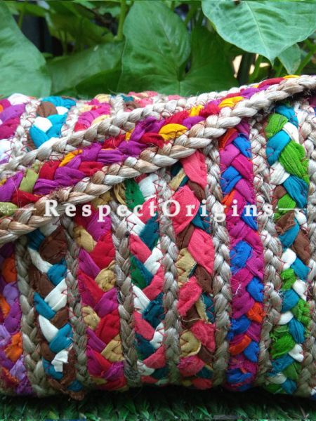 Eco-friendly Hand Braided Natural Jute Cotton Sling Bag for Women; RespectOrigins