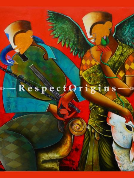 Buy Wondrous Beauty; Acrylic On Canvas Painting; 48 X 48 Inches  at RespectOrigins.com