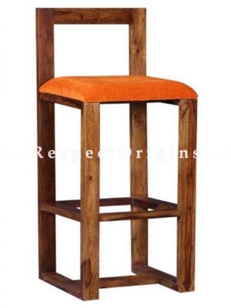 Buy FelixArtisanal Wooden orange Upholstered Bar Stools At RespectOrigins.com