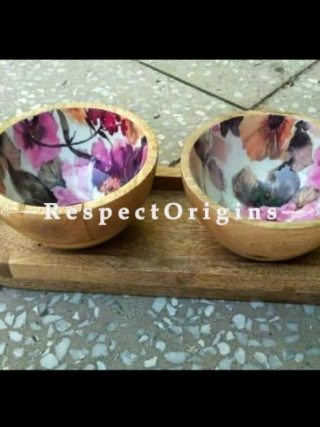 Handmade Wooden Tray with Bowl Set Dry Fruit Tray/Wooden Tray/Wooden Bowl/Home D??cor/Gifting; RespectOrigins.com