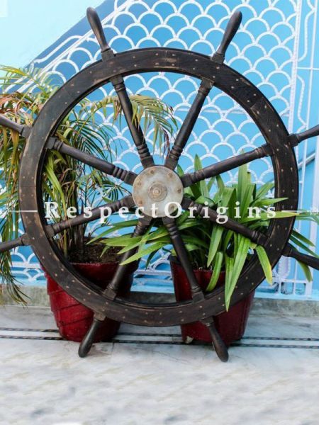 Buy Vintage Premium Antique Rustic Style Shabby Textured Ship Wheel At RespectOrigins.com