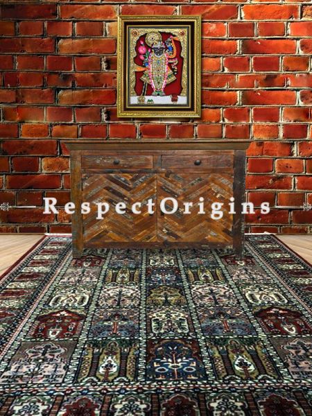 Hand-knotted Persian Style Multi-Color Woollen Carpet; Size 9x16 Ft; RespectOrigins.com