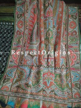 Buy Antique Jamavaar; Verdant Green Kashmiri Mens Shawl At RespectOrigins.com
