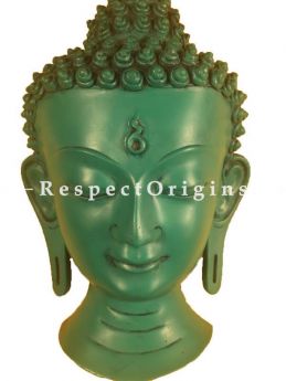 Buy Wall Mask; Wall Art; Handcrafted Green Lord Buddha; Marble; Green; Size 7x4x12 in At RespectOrigins.com