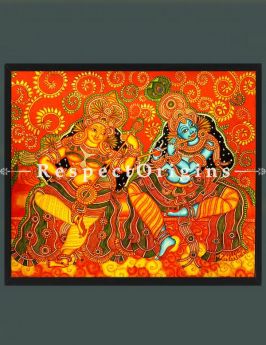 Buy Radha Krishna - Radha Krishna- Kerala Mural Art- 30 X 35 inches;RespectOrigins