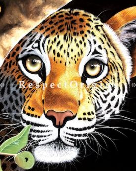 Majestic Tiger; Horizontal Acrylic Painting On Canvas 31X23 inches; RespectOrigins