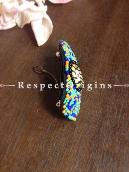 Buy Handmade Green,Yellow & Blue Coral Beads Ladakhi Hair Clips At RespectOrigins.com