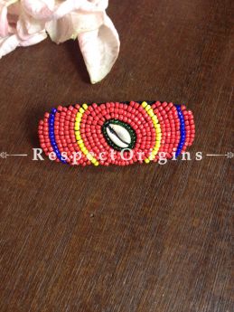 Buy Handmade Red,Yellow & Blue Coral Beads Ladakhi Hair Clips At RespectOrigins.com