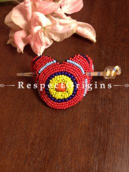 Buy Handmade Red & Yellow Coral Beads Ladakhi Hair Clips At RespectOrigins.com