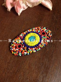 Buy Handmade Yellow & Blue Coral Beads Ladakhi Hair Clips At RespectOrigins.com
