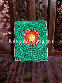 Buy Beaded Ladakhi Bag;Green & Orange ; Handmade Ethnic Bag for Women and Girls At RespectOrigins.com