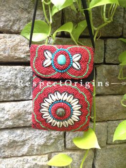 Buy Beaded Ladakhi Bag; Red, Green & White; Handmade Ethnic Bag for Women and Girls At RespectOrigins.com