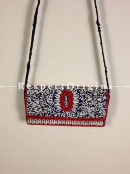 Buy Beaded Ladakhi Bag; Black & White; Handmade Ethnic Bag for Women and Girls At RespectOrigins.com