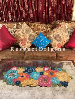 Gloriana Colourful Florals Beadwork Table Dresser Runner Mat Gift; RespectOrigins.com