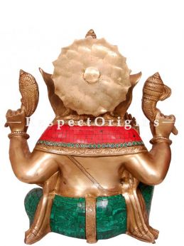 Buy Colorful Handcrafted Lord Ganesha Brass Statue 20 Inches at RespectOrigins.com