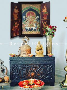 Buy Antique Original Tanjore Shiv- Parvati Temple Painting At RespectOrigins.com