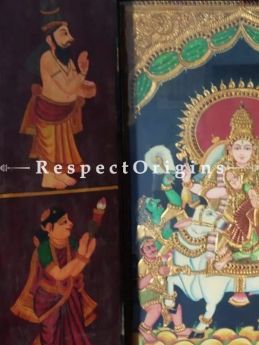 Buy Antique Original Tanjore Shiv- Parvati Temple Painting At RespectOrigins.com