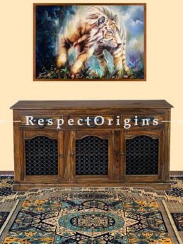 Buy Arthur Dresser or Sideboard Cabinet in Solid Wood and Iron Latticework. At RespectOrigins.com