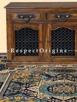 Buy Arthur Dresser or Sideboard Cabinet in Solid Wood and Iron Latticework. At RespectOrigins.com
