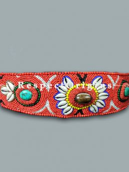Buy Traditional Ladakhi Vintage Pendant Red Beaded Belt at RespectOrigins.com