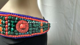 Buy Traditional Ladakhi Vintage Pendant Red Beaded Belt at RespectOrigins.com
