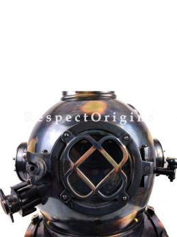 Buy Replica of Sea Diving Helmet, 18 Inches Vintage Black Helmet, Made of Solid Brass withEmbossed (US NAVY MARK V) Letters At RespectOrigins.com