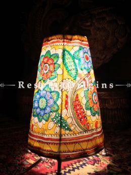 Buy Flowers Hand Painted Cylindrical Leather Lampshade; 8 in At RespectOrigins.com