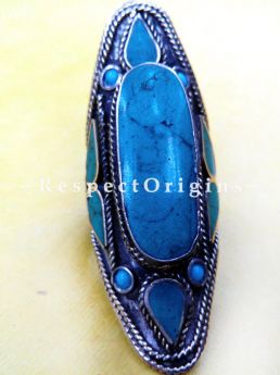 Fanciful Blue stone Ring, Silver, RespectOrigins.com