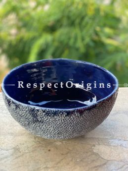 Handmade Ceramic Serving/Mixing /Dinner/Snack Bowl Khurja Pottery, Best for Gifting; RespectOrigins.com