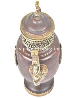 Buy Handmade Copper Teapot With Embossed Design & Chain At RespectOrigins.com