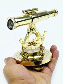 Buy Maritime Polished Brass Addaid Telescope Compass with Functional Telescope & Level Meter; Home Decorative Metal Decor At RespectOrigins.com