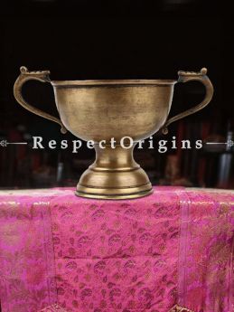 Buy Brass Bowl With Two Handles On A stand At RespectOrigins.com