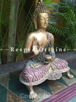 Buy Seated Buddha Brass and Ladakhi Stonework at RespectOrigins.com
