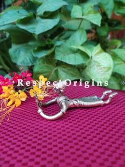 Handmade Brass Tribal Sleeping Landy with Book In Dhokra Art; 5 Inches; RespectOrigins.com