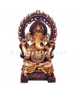 Handcrafted Chaturaya Ganesha Brass Statue-RespectOrigins.com