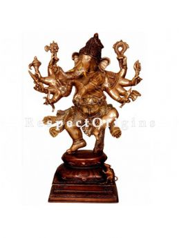 Handcrafted Avtar Ganesh Brass Statue-RespectOrigins.com