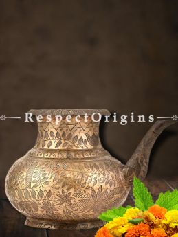 Buy Brass Leafy Engraved Copper Holy Water Pot With A Stout At RespectOrigins.com