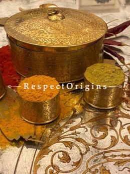Brass Gold Condiment Masala and Spice Multipurpose Container