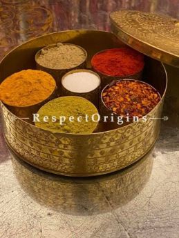 Brass Gold Condiment Masala and Spice Multipurpose Container