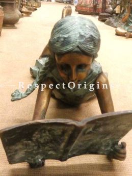 Buy Bronze Figure of a Girl Reading At RespectOrigins.com