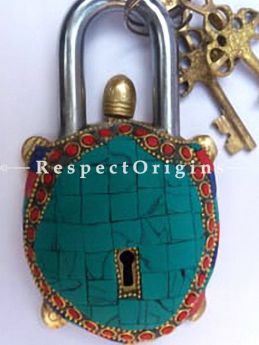 Buy Colored Tortoise Vintage Design Working Functional Lock with Keys At RespectOrigins.com