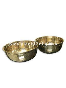 Handcrafted (Kansa) Bronze Serving Bowl-Pr-50222-70458