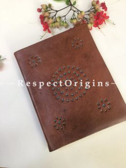 Buy Brown Hand Punched Rajasthani Leather Diary At RespectOrigins.com