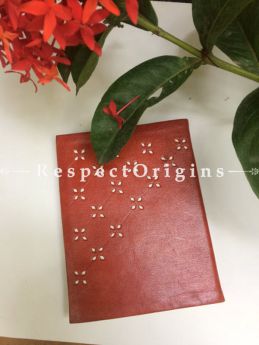 Buy Brown Rajasthani Floral Hand Punched Leather Diary At RespectOrigins.com