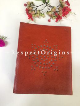 Buy Brown Rajasthani Hand Punched Leather Diary At RespectOrigins.com