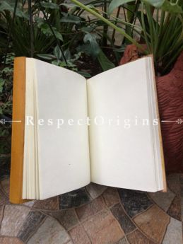 Buy Yellow Rajasthani Leather Diary with Lock At RespectOrigins.com