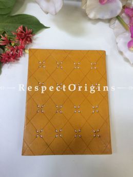 Buy Yellow Hand Punched Floral Rajasthani Leather Diary At RespectOrigins.com