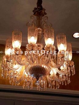 Buy Glorious 12-Arm Hand-crafted Glass Finely-etched Lamp Chandelier Lights in Vintage white. At RespectOriigns.com